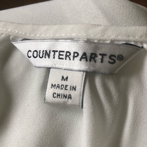 COUNTERPARTS Cream Women”s Top Sz M - Picture 6 of 9